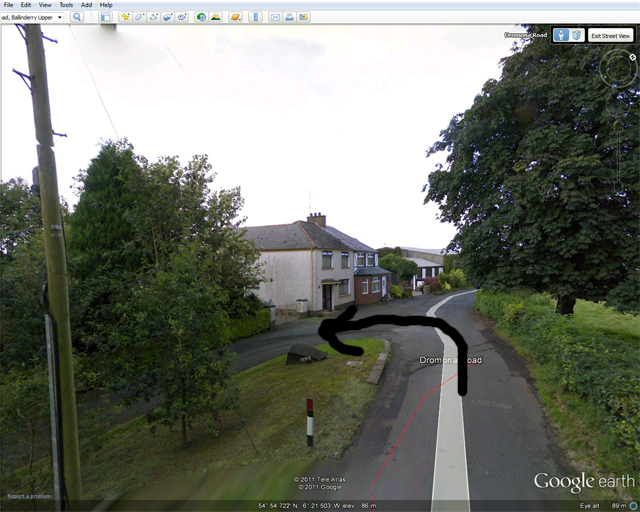 house on left